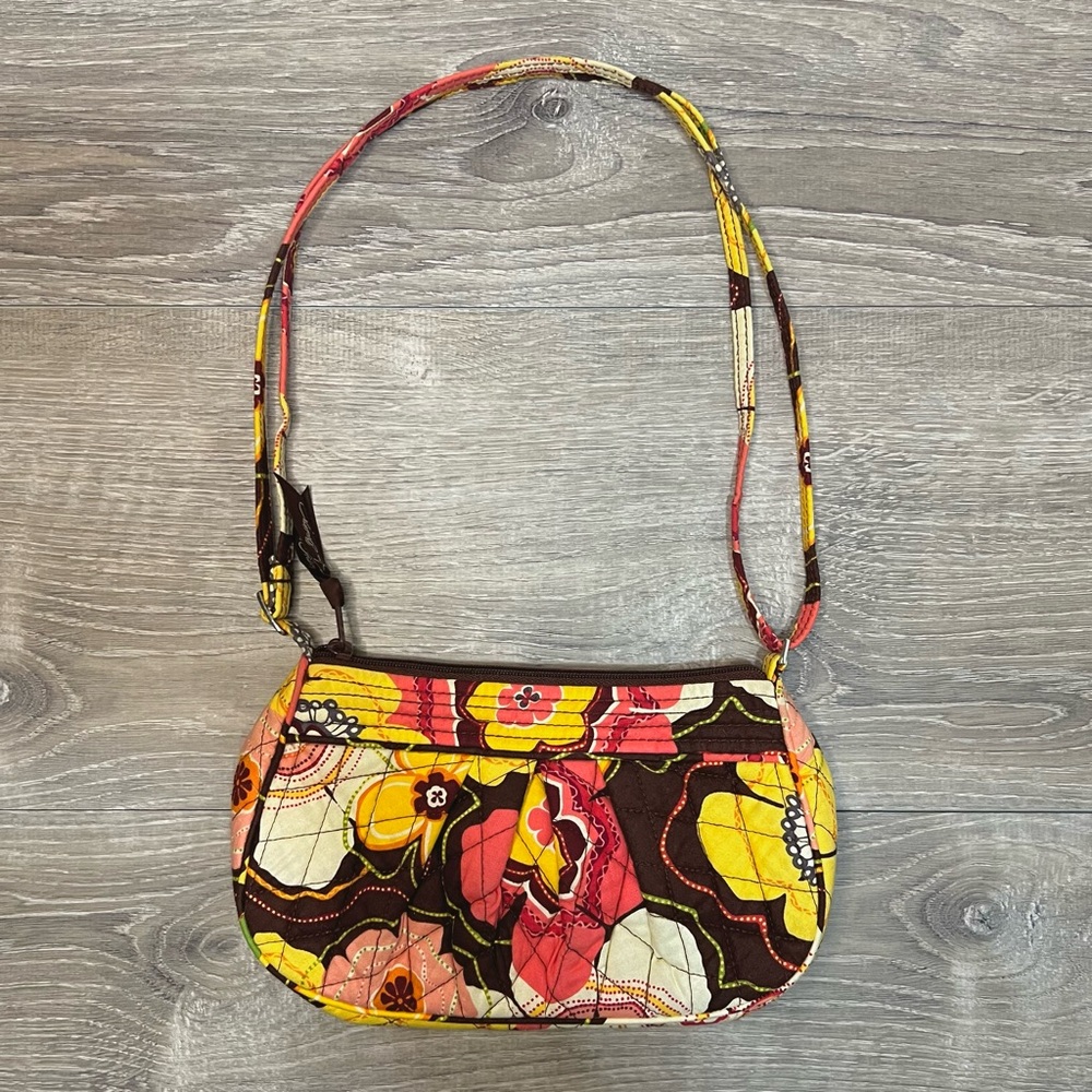 Vera Bradley Frannie Buttercup Floral Crossbody Sholder Bag Purse